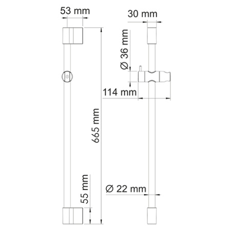 Душевая штанга WasserKRAFT A076