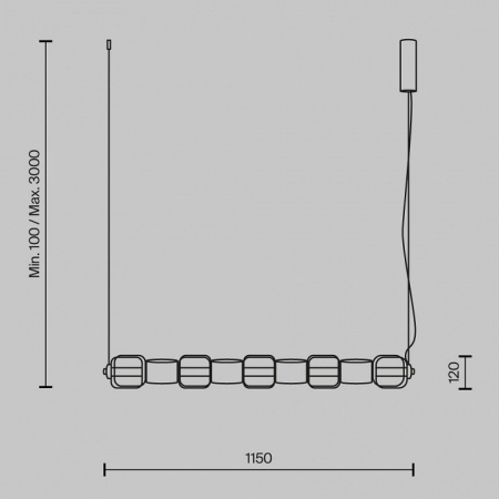 Подвесной светильник Maytoni Ritmo MOD381PL-L45CH3K