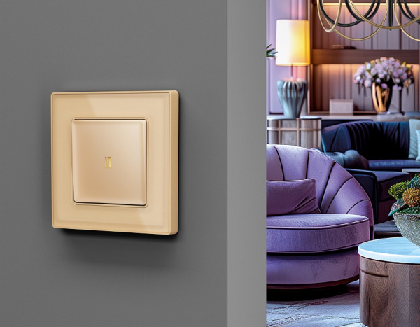 Клавиша для выключателя одноклавишного c подсветкой Ambrella Volt Quant AP6020