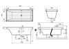 Квариловая ванна Villeroy&Boch Squaro 180x80 UBQ180SQR2V-01