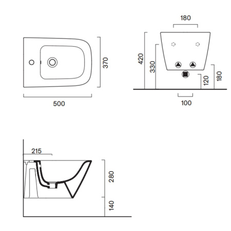 Подвесное биде Catalano Green 0418501001