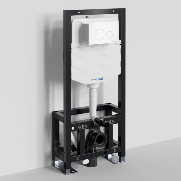 Инсталляция для унитаза WasserKRAFT Dill 61 61TLT.010.ME.WM02 с кнопкой смыва, белый матовый