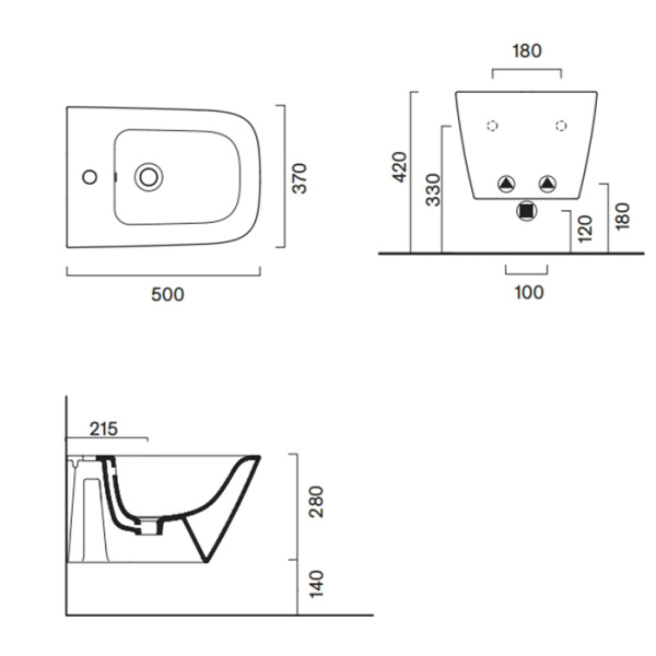 Подвесное биде Catalano Green 0418501001
