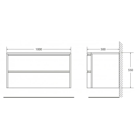 Раковина 100x50 см BelBagno Prospero BB1000DVB