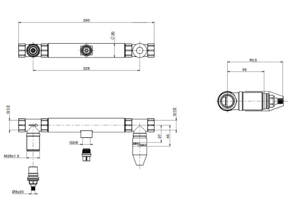 Внутренняя часть смесителя для раковины FIMA Carlo Frattini Elizabeth F2230