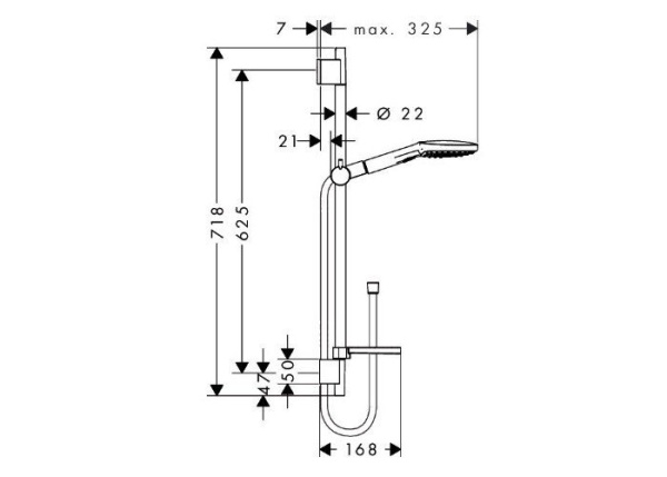 Душевой гарнитур hansgrohe Raindance Select E 120 / Unica'S Puro Set 26620000