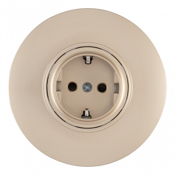 Розетка с заземлением и со шторкой Arte Milano SET08-1 SET08-1-40-1 shampan