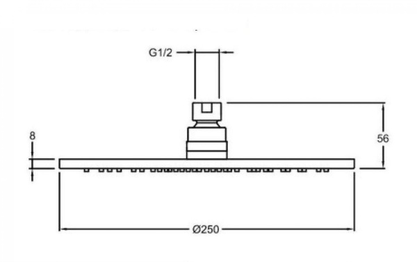 Верхний душ Jacob Delafon Toobi E21758-CP