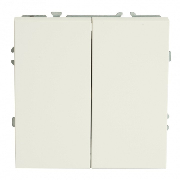 Выключатель двухклавишный без рамки Stekker RSW10-5104-01 49866