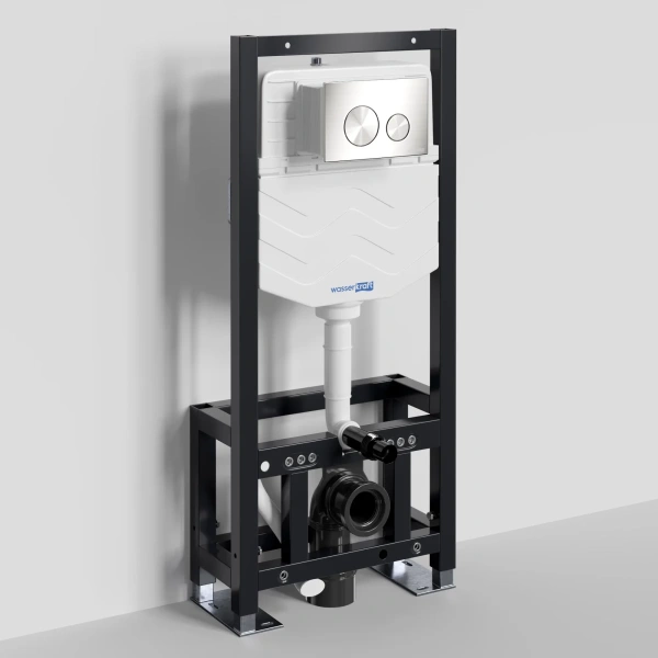 Инсталляция для унитаза WasserKRAFT Dill 61 61TLT.010.ME.BN02 с кнопкой смыва, никель