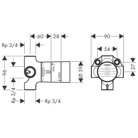 Встраиваемая часть переключателя Axor 16930180