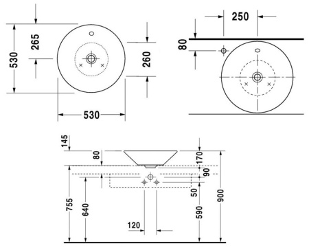 Раковина Duravit Starck 1 0408530000