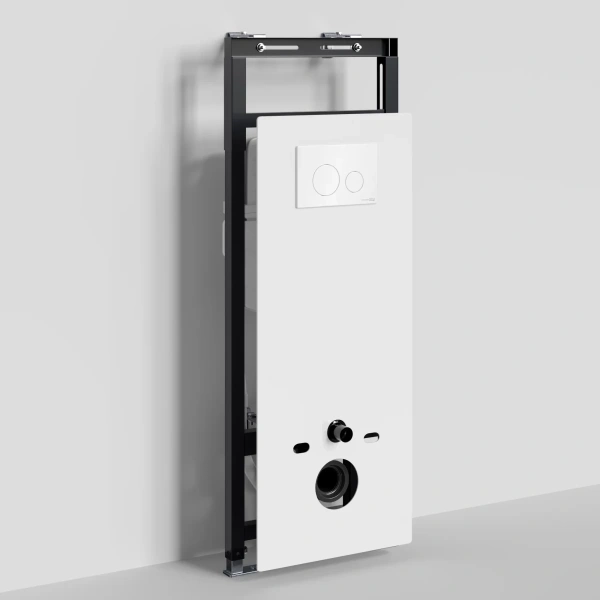 Инсталляция для унитаза WasserKRAFT Salm 27 27TLT.010.ME.WH.WH02 с кнопкой смыва, белый