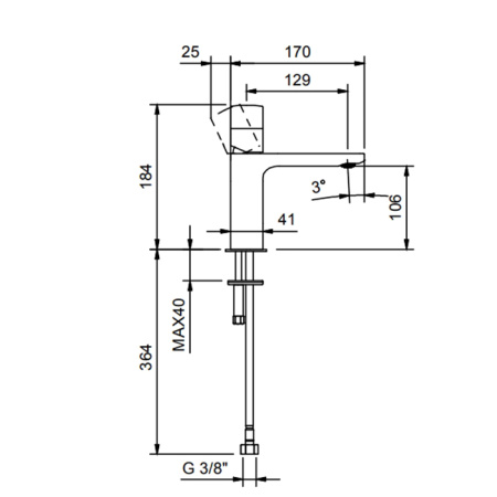 Смеситель для биде Fantini Nice 65 13 S004SWF черный
