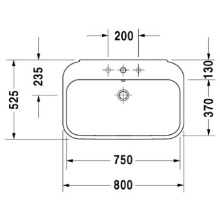 Раковина 80x52,5 см Duravit Happy D.2 2316800000