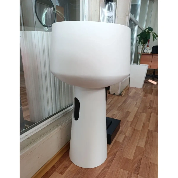 Раковина Abber Stein AS2508-H 50x50 см, напольная, белый матовый