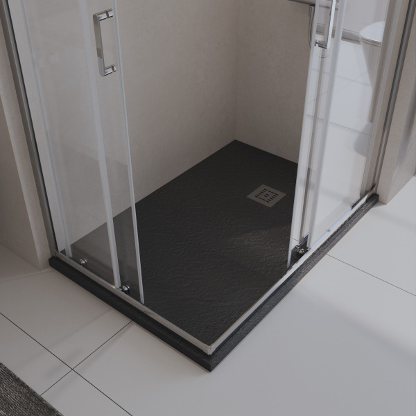 Душевой поддон BelBagno Uno 120 TRAY-MR-UNO-AH-120/90-35-NERO-CR черный