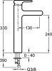 Смеситель для раковины Jacob Delafon Singulier E10861-CP