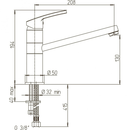 Смеситель для кухни Paini Miura MRCR573GMLMKM