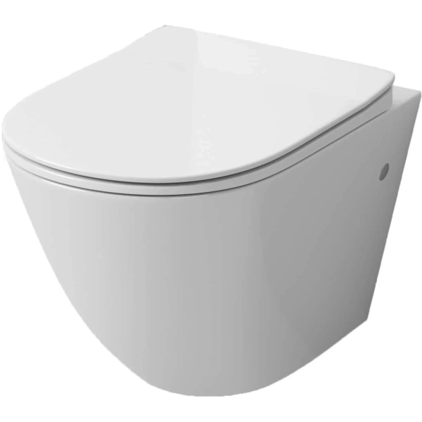 Унитаз подвесной Grossman GR-4411SQ безободковый, торнадо, с сиденьем микролифт, белый