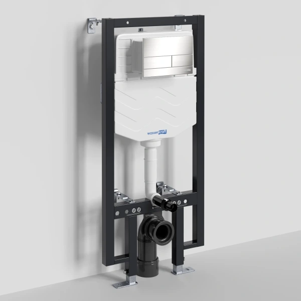 Инсталляция для унитаза WasserKRAFT Vils 56 56TLT.010.ME.BN04 с кнопкой смыва, никель