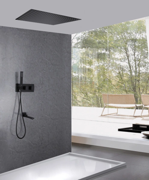 Душевой комплект Abber Daheim AF8254B черный матовый