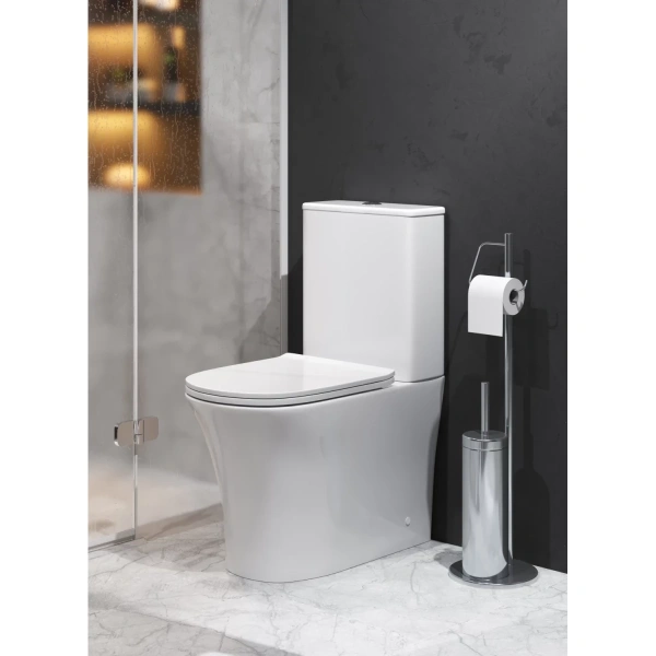 Унитаз-компакт Grossman GR-4466S безободковый, с сиденьем микролифт, белый