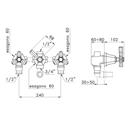 Смеситель для душа Stella Eccelsa EC 01301 AU00 золото