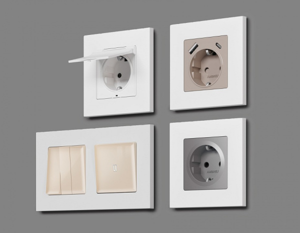 Рамка на 4 поста Ambrella Volt Qubi AF250124