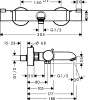 Смеситель для ванны hansgrohe Ecostat 13114000
