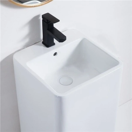 Раковина CeramaLux P7004L 40x40 см, напольная, белый