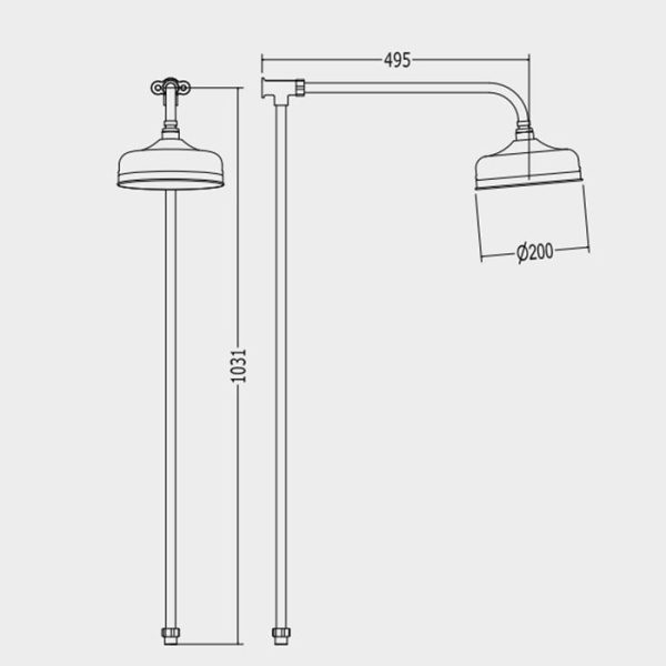 Верхний душ Devon&Devon Doccia MARK3183CR