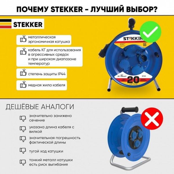 Удлинитель Stekker Professional 39785