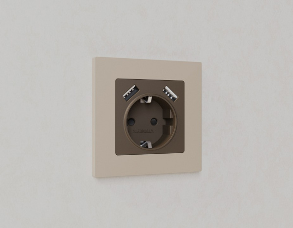Рамка на 1 пост Ambrella Volt Qubi AF250361