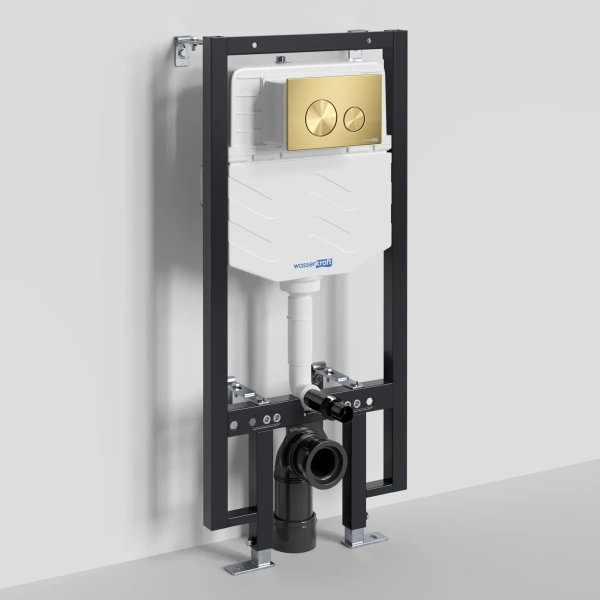 Инсталляция для унитаза WasserKRAFT Vils 56 56TLT.010.ME.MG02 с кнопкой смыва, золотой матовый