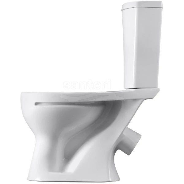 Унитаз-компакт Santeri Ultra 1.P401.3.S00.00B.F (4607143319653) косой выпуск, с сиденьем, белый