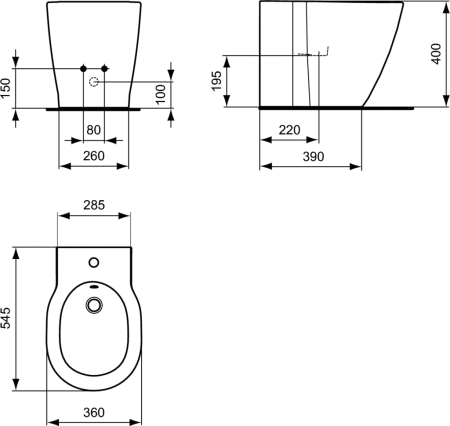 Биде напольное Ideal Standard Connect E799501