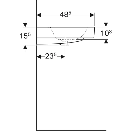 Раковина 75x48,5 см Geberit iCon 124078000