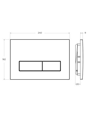 Кнопка смыва CEZARES ДВИЖЕНИЕ (SLIDER) SLIDER-BTN-01