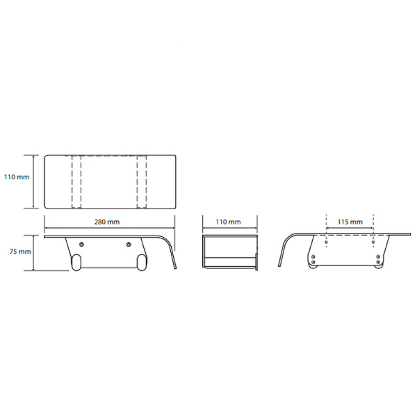 Двойной держатель для туалетной бумаги с полкой Bemeta Organic 157112161