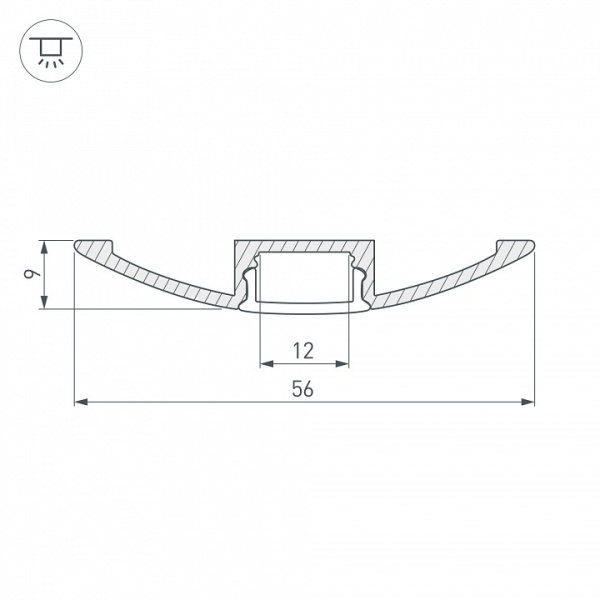 Профиль для ступеней Arlight ARH-FLAT-2000 ANOD 016149