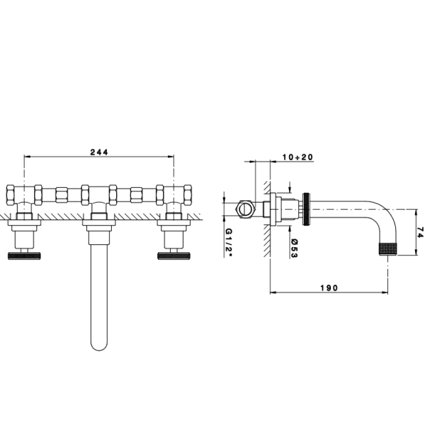 Смеситель для раковины Nicolazzi Arena 3307CR44