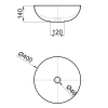 Раковина 40x40 см Noken Slender Caliza Concrete N359323141
