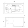 Акриловая ванна 130x70 см Aquanet Largo 00205508