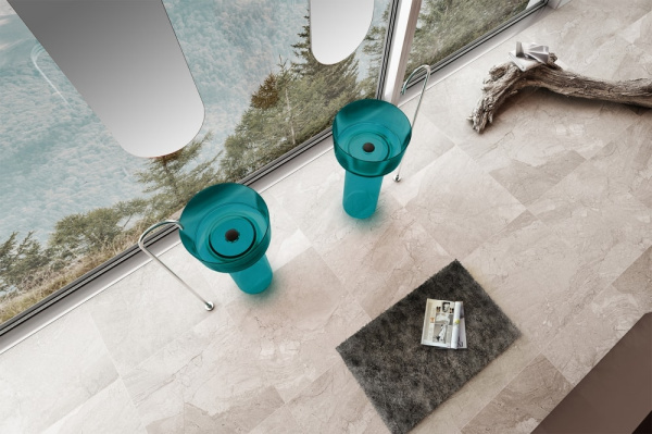 Раковина Abber Kristall 45 AT2702Aquamarin-H бирюзовый