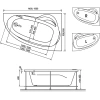 Акриловая ванна 150x95 см L Relisan Zoya GL000001462