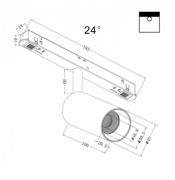 Светильник на штанге Maytoni Technical Фокус TR032-2-5W3K-S-B