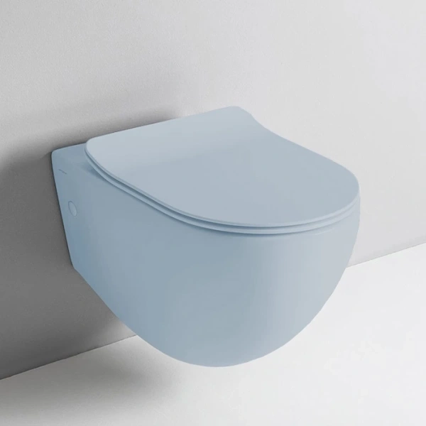 Унитаз подвесной Artceram File 2.0 FLV004 65 00 безободковый, светло-голубой