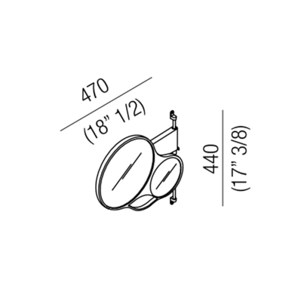 Зеркало Agape Spin ASPE013RW черный