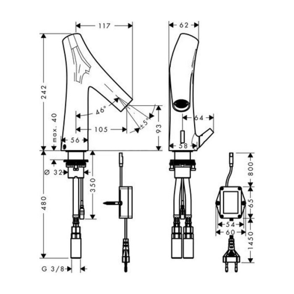 Смеситель для раковины Axor Starck Organic 12173000